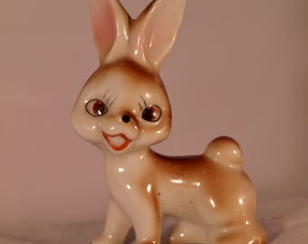 Vintage 1960's Ceramic Bunny Rabbit Made in Japan Party Favor, Souvenir FREE SHIP