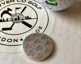 Aluminum - Pizza - Golf Ball Marker