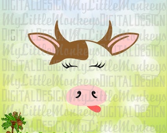Cow SVG, Farm SVG, Farm Animals, Cow Face svg, Kids svg, Cow Shirt, Cow Decor, Commercial Use SVG, Clip Art, Cut File, svg, eps, dxf, png