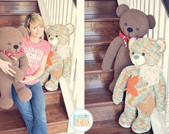PATTERN - John the Canadian Teddy Bear Amigurumi Crochet PDF Pattern with Instant Download