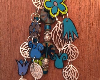 Think Spring shrink art necklace