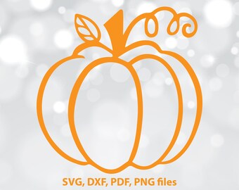 Pumpkin Cut File, Halloween cut file, Pumpkin SVG, Pumpkin dxf, Silhouette Cut File, Cricut Cut Files, Pumpkin Clipart, Pumpkin design files