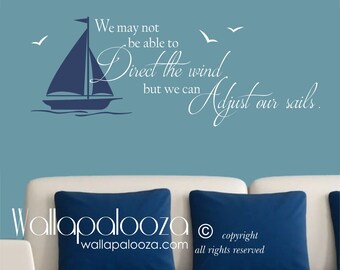 Nautical wall art - Sailing wall art - Sailing decor - Nursery wall decal - Wall art - Nautical wall decal - sailing wall decal - Wall Decor
