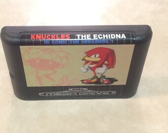 Knuckles The Echidna in Sonic The Hedgehog Fan Made Custom Sega Genesis Game. 16bit