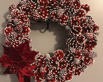 Christmas pinecone wreath