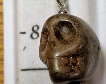 Handmade Bone Skull Keychain
