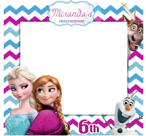 Large Custom Birthday Frames Frozen Photo booth Frame