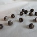 Shoe Buttons - Mother of Pearl 1880 - 1900 - 3/8" Gray - Lot of 14, Gray, Shoe Buttons, Mother of Pearl, Buttons