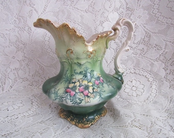 Vintage Water Pitcher, French China Company, Pluto, Circa 1920