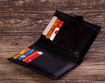 Leather wallet Mens leather wallet Leather coin purse Mens billfold wallet Leather organizer Business card wallet Leather card wallet