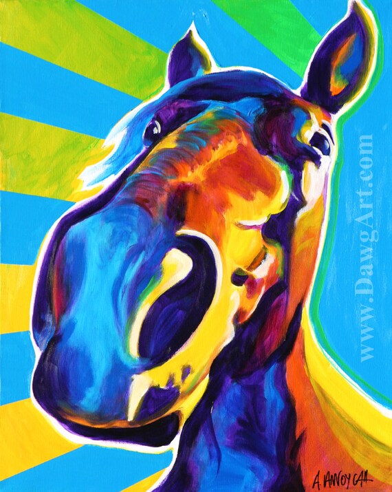 Horse Southwestern Art Pet Portrait Dawgart