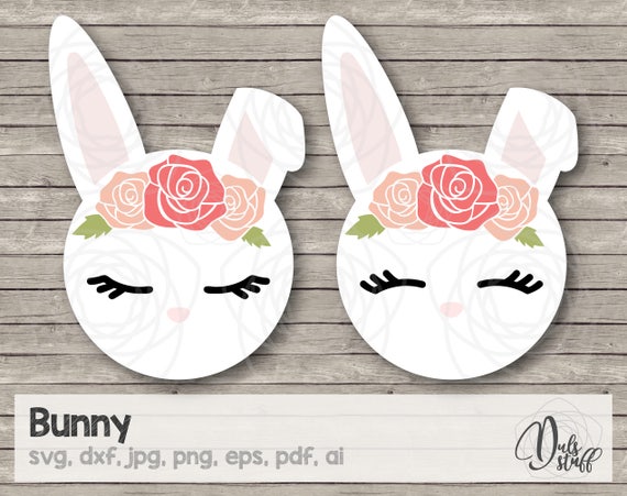 Download Bunny svg bunny bunny with flowers bunny eyelashes cricut