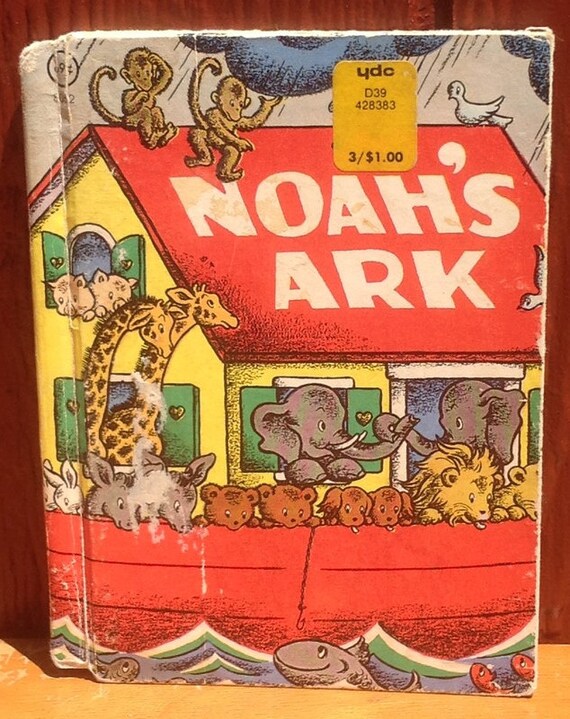 Noah's Ark a Rand McNally Junior Elf Book + Dorothy Bell Briggs + Tony Brice + 1946 + Vintage Kids Book