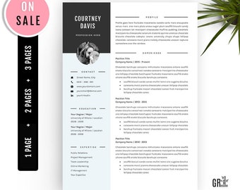 3 Pages Resume Template - Professional CV Template - for Microsoft Word (US Letter and A4) 1 2 3 Pages - Instant Download