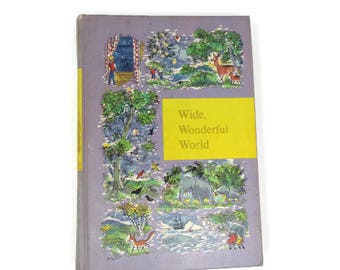 Wide Wonderful World Book - Vintage Book - Poetry Book - Childrens Poetry - Vintage Poetry Book - 1950s Book - Vintage Kids Book