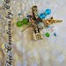 Charm Fob inspired by Disney's Dooney Tinker Bell Handbags! Petite Small Size Fob. An enchanting fob to add sparkle to any day!