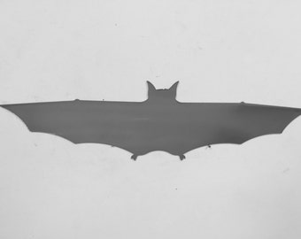 Bat Aluminum Metal Wall Art Decoration Skilwerx 14x5 forest Wildlife Cabin