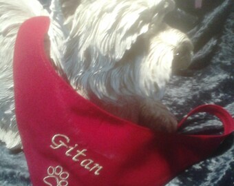 Red bandana to personalize XS, S, M