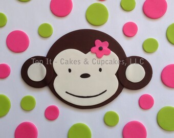 Fondant Cake Topper - Mod Monkey (Large)