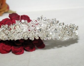 crystal wedding tiara, crystal crown, bridal tiara, wedding tiara, crystal crown tiara, wedding headpiece, crystal headpiece, wedding crown