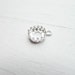 Crown Bezel Drop Link Sterling Silver 8mm Round Gallery Wire Component (CR922011)