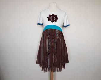 Upcycled clothing Upcycled dress for women Bohemian clothing Recycled clothes Shabby chic clothing Boho hippie clothes Boho dresses Gypsy