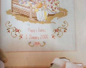 Newborn Baby Sampler Cross Stitch Pattern