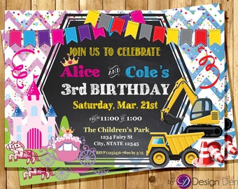 Kids Joint Birthday Invitations 8