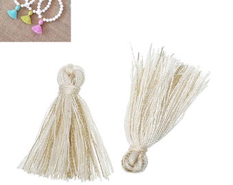 20 charms 25mm - cream-SC64860 Polyester fringe tassels-