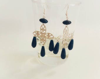 Blue lapis lazuli earrings
