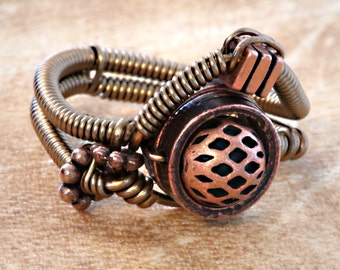 Steampunk Jewelry - Ring - Copper