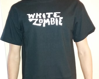 WHITE ZOMBIE T-shirt 100 % Cotton and 1 stisker Free