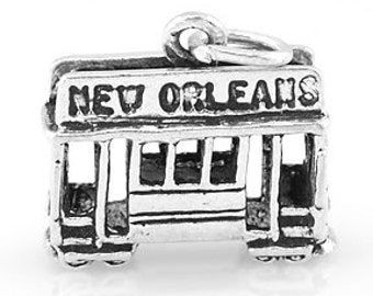 Sterling Silver New Orleans Cable Charm (3d Charm)