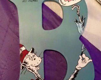 Hand Painted Letter to Match Nursery with Birth Information