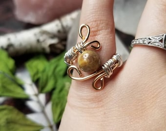 Crazy Lace Agate Ring