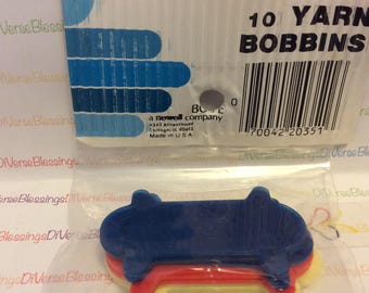 BOYE, Newell Co, 10 Yarn Bobbins, No 7570, Multi Color, Knitting Projects, Made in USA