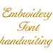 3 Sizes Machine Embroidery Font Designs - Font Letters, Numbers, Symbols Font Alphabet - 1, 1 1/2 & 2 inch Sizes