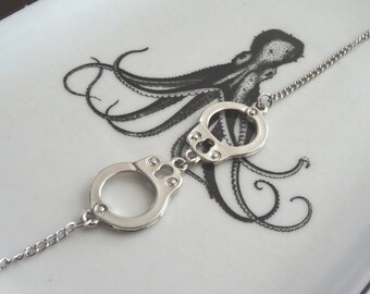 Miniature Hand Cuff Necklace