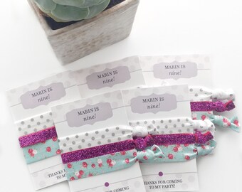 Birthday Party Favors for Girls, Custom Hair Tie Favors, Unique Party Favours, Unique Party Favors for Women, Girls Birthday Party