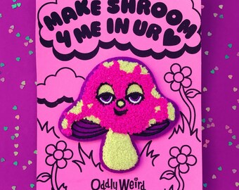 Lil' Mush chenille sticker patch