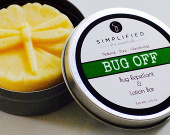 Bug Off Lotion Bar.Insect Repellent.Natural Bug Repellent.Mosquito Repellent.Bug Spray Alternative.DEET Free.
