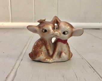 Small baby deer ceramic figurine