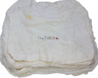 Silk Hankies Mawata Square Mulberry Silk Fibres, Silk for Felting, Spinning Silk, Papermaking Supplies, Felting Supplies