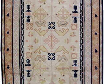 Hand made antique Chinese Fete rug 9' x 11.6' ( 274cm x 353cm ) 1930s