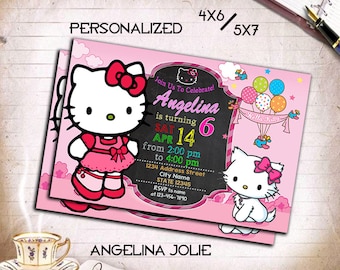 Hello Kitty,Hello Kitty Invitation,Hello Kitty Printable,Hello Kitty Card,Hello Kitty Birthday,Hello Kitty Party,Girl Invitation,Girl,Invite
