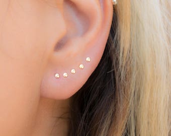 SALE - Tiny Dot Studs - Tiny Stud Earrings Gold - Tiny Stud Earrings Silver - Tiny Stud Earrings Hypoallergenic - Small Stud Earring