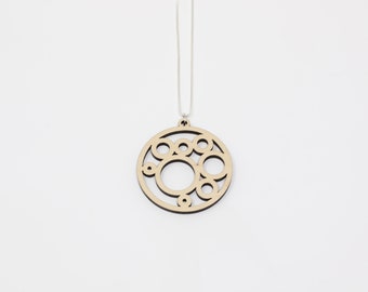 Circles and Bubbles Pendant Necklace