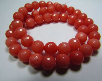 Set of 5 8 mm faceted Jade beads