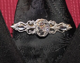 Steampunk Clockwork Tie Clip