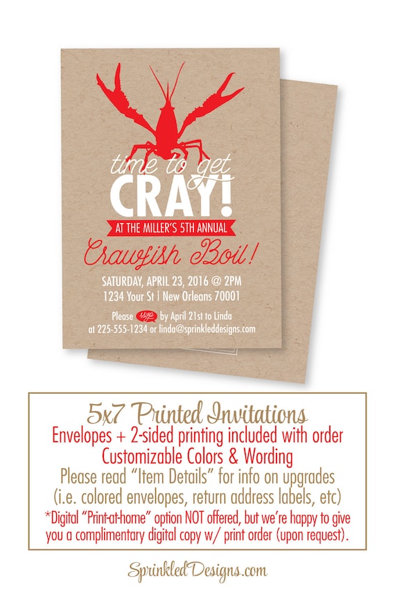 Crawfish Invitations Designs 10